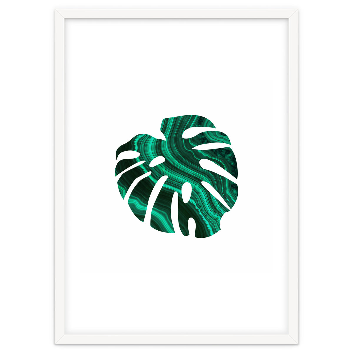 Green Marble Leaf I
