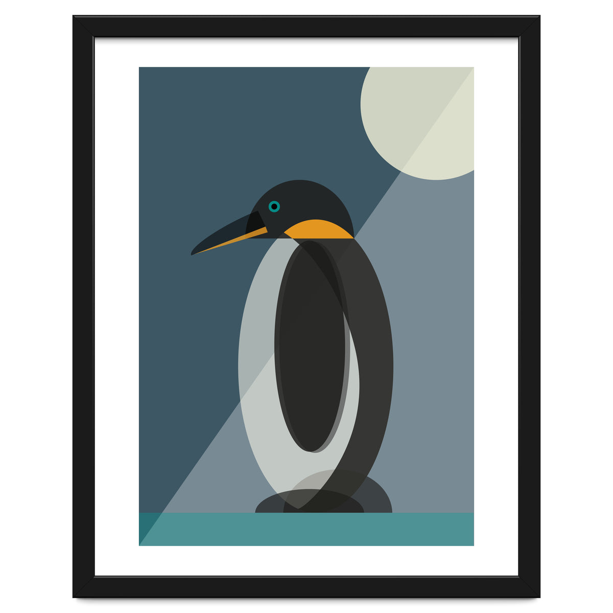 Mid Century Geometric Penguin
