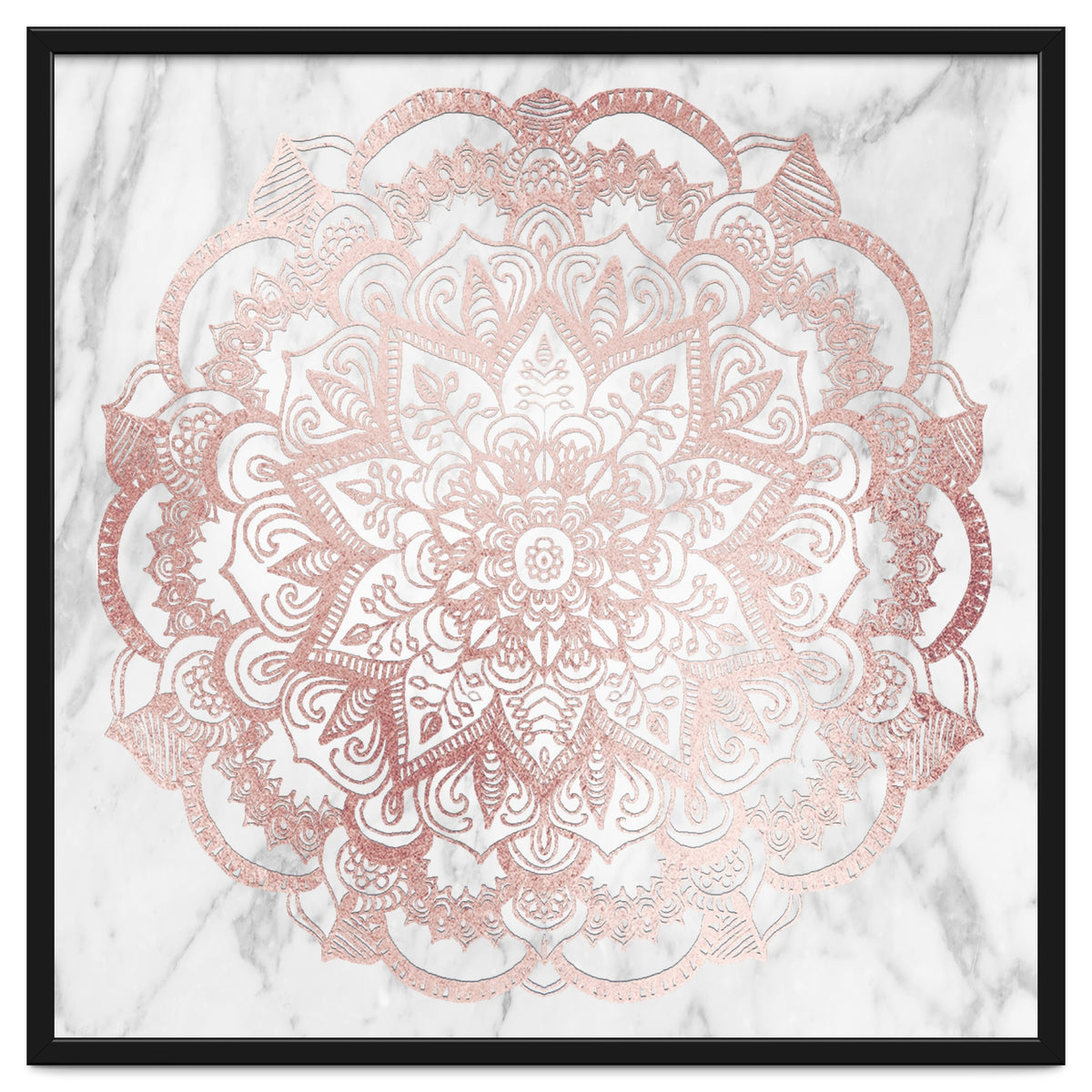 Rose Gold Mandala Star