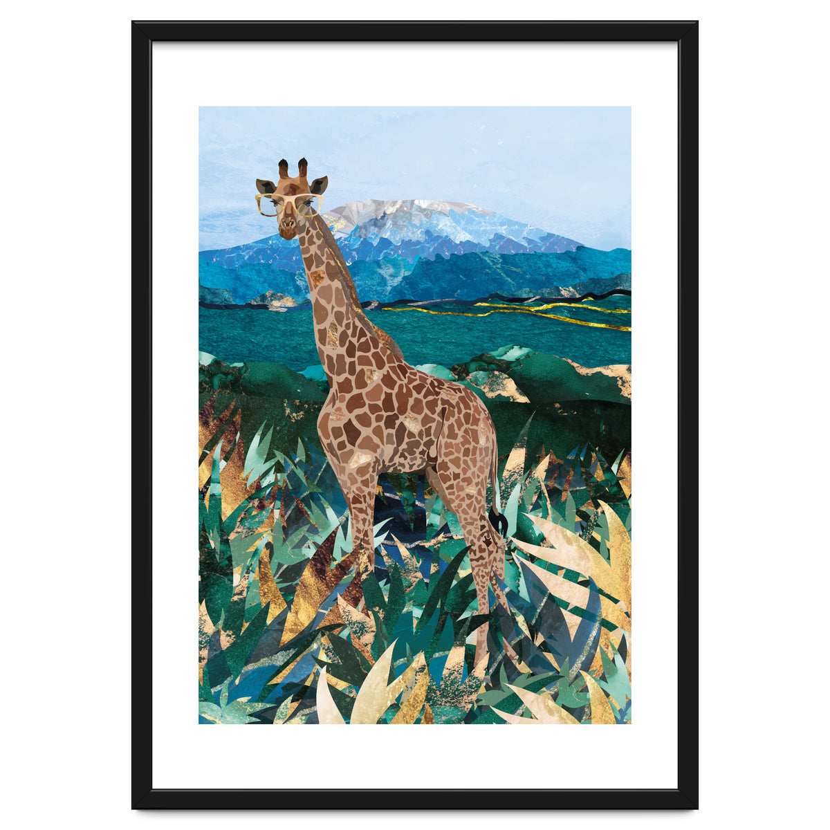 Giraffe in the tropical savanna