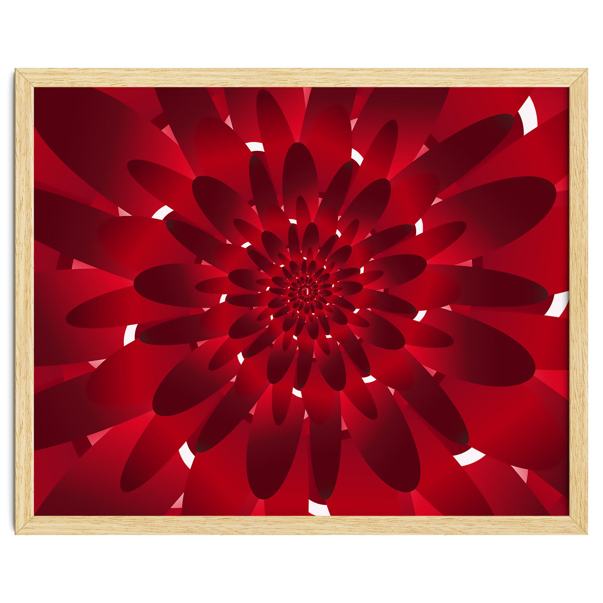 Abstract Modern Red Floral Design Art