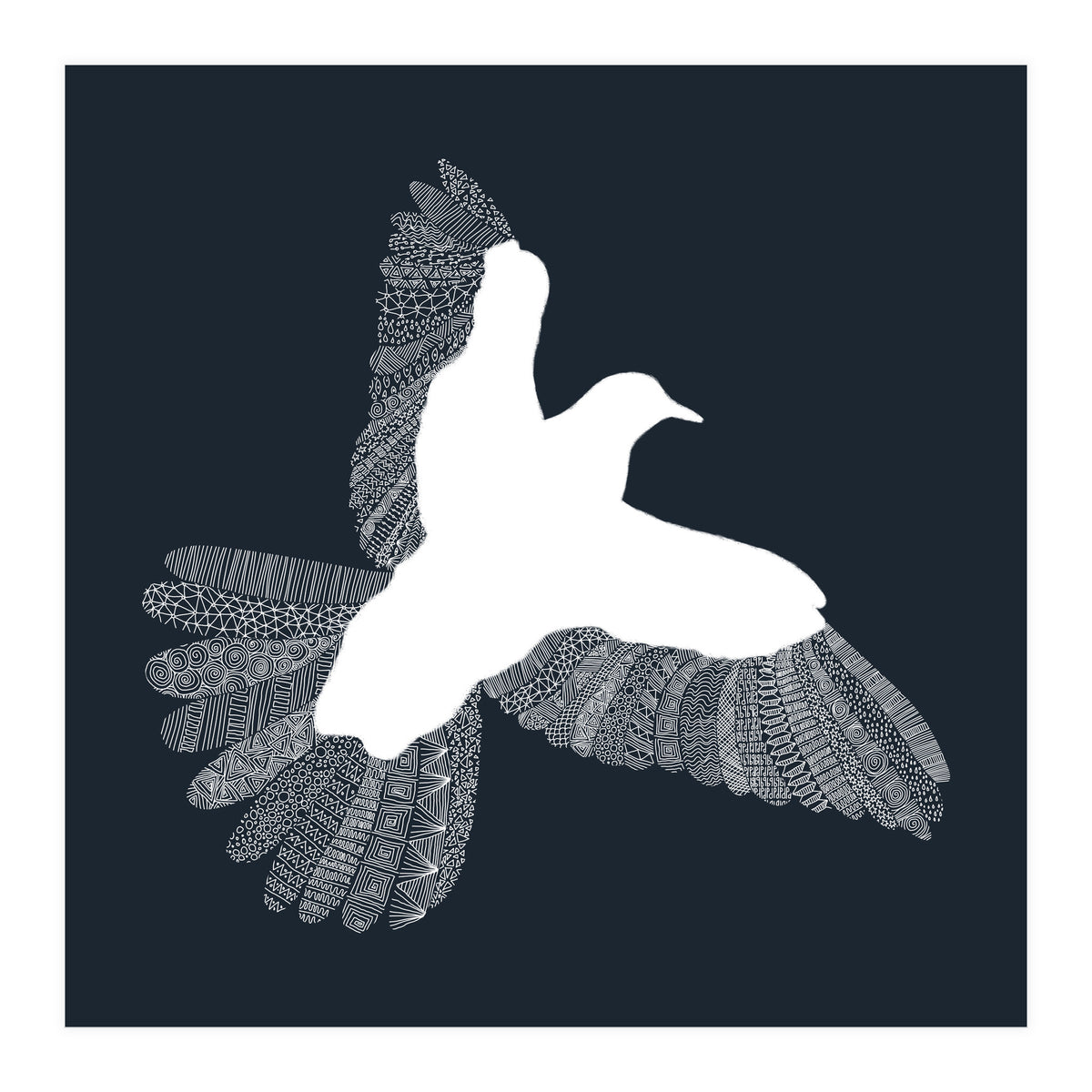 Bird Blue Poster (Print Only)