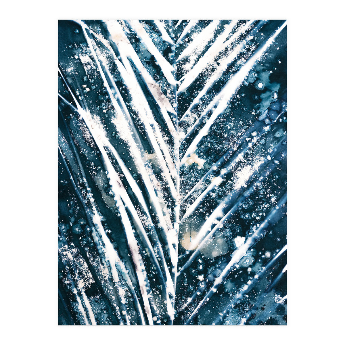 Indigo Blue Botanical Leaves No. 9 (Print Only)