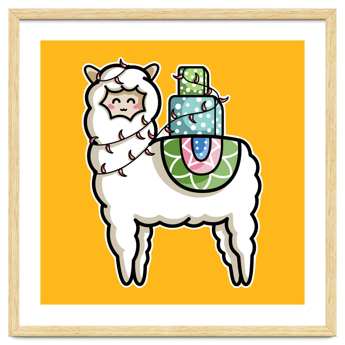 Kawaii Cute Gift Carrying Llama