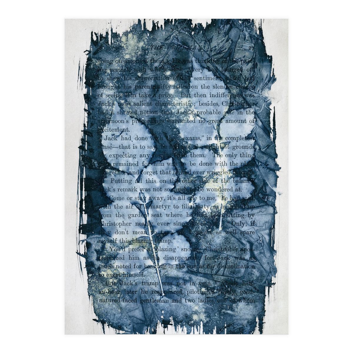 Indigo Blue Botanical Leaves No. 3 (Print Only)