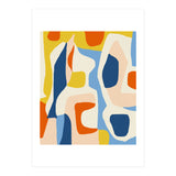 Me & Mine, Abstract Bohemian Pastel Shapes Painting, Eclectic Colorful Graphic Design (Print Only) thumbnail