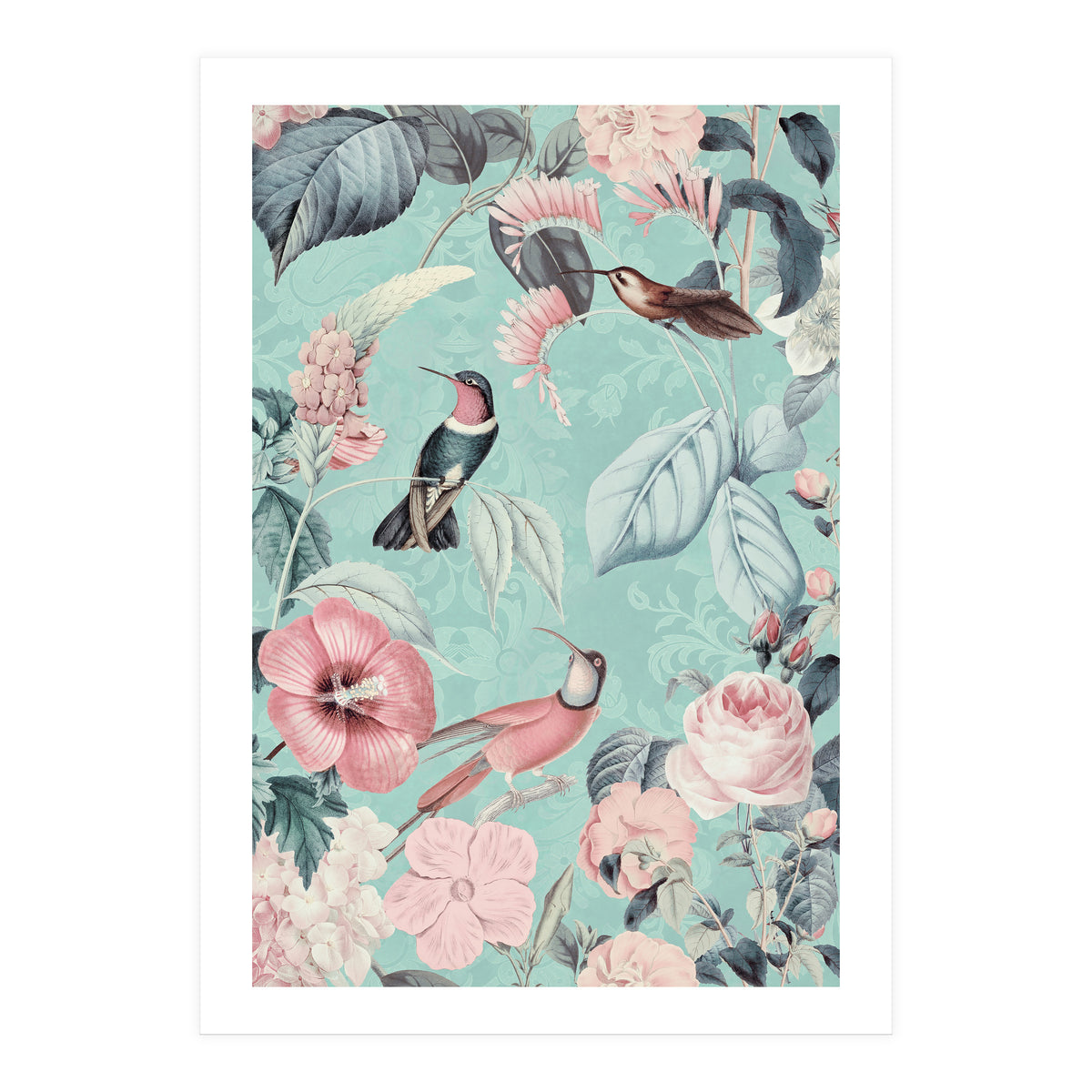 Pastel Hummingbirds (Print Only)