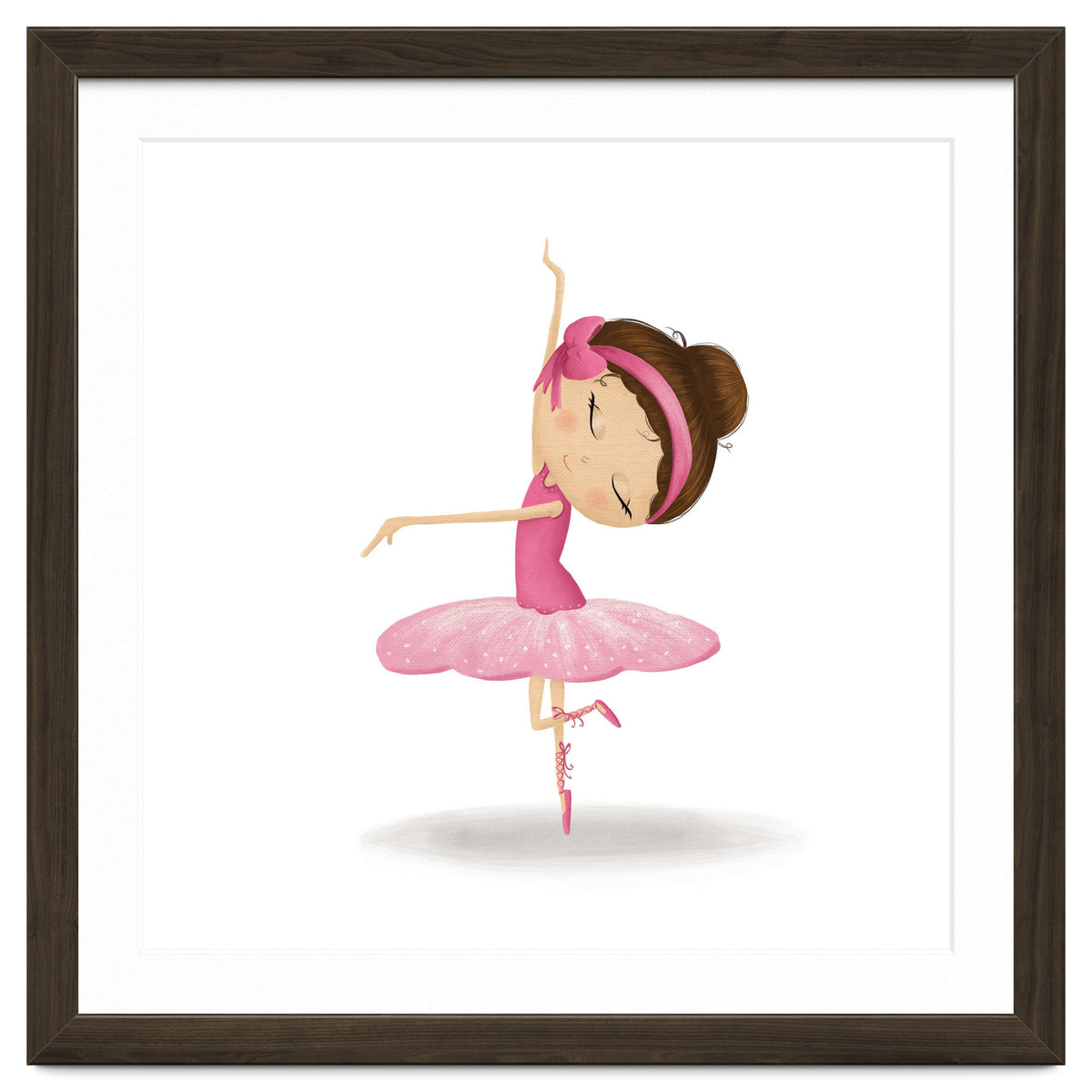 Adorable Twirling Ballerina Nursery Print