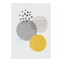 Abstract Mustard And Grey (Print Only)