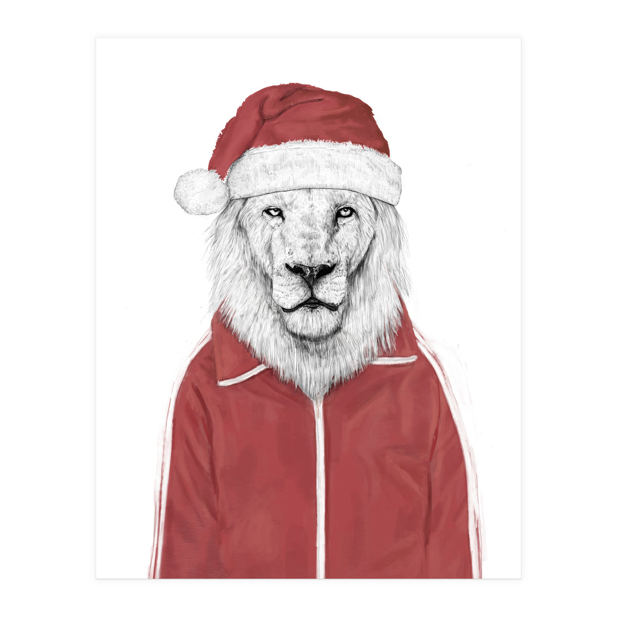 Santa Lion (Print Only)