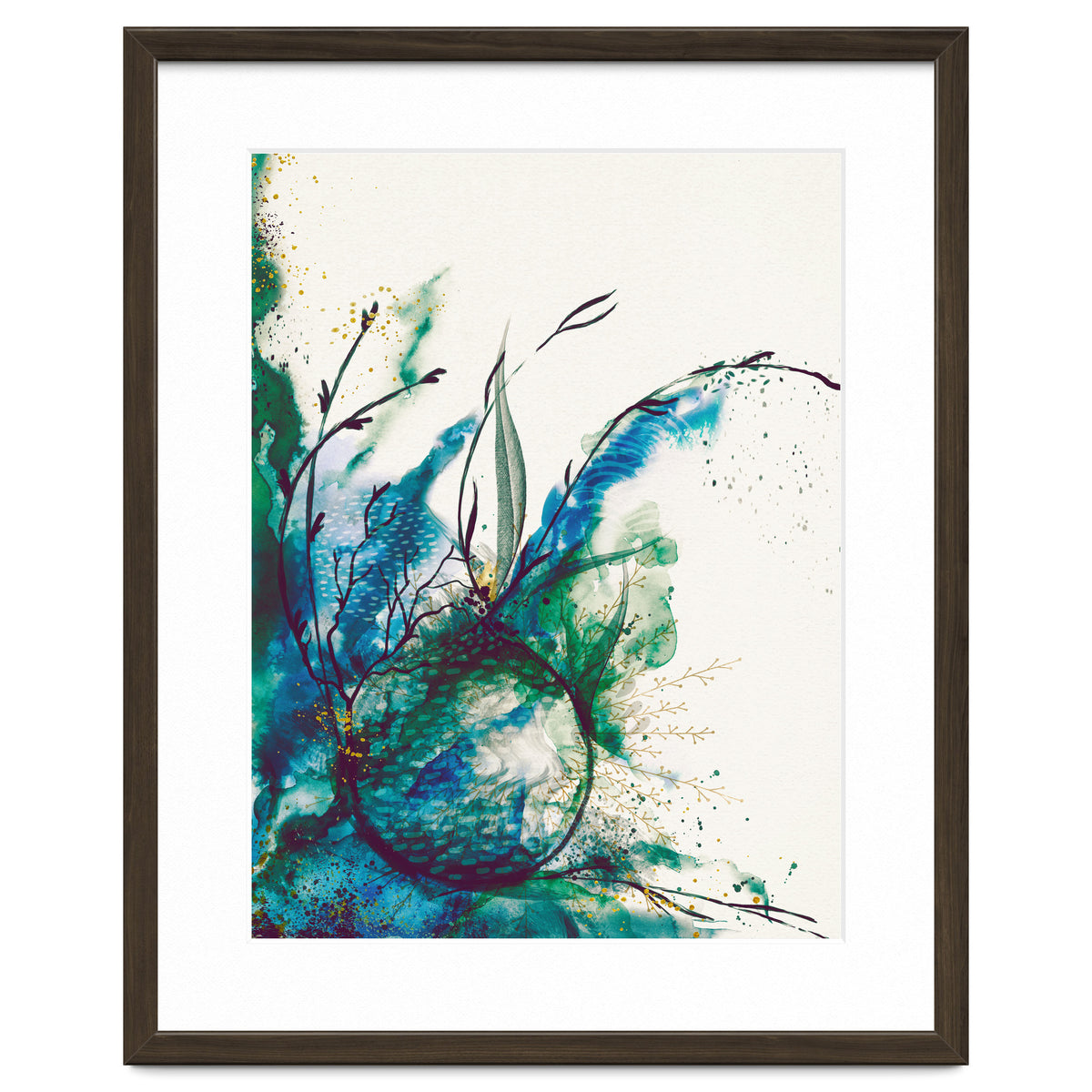 Abstract Sea Watercolour