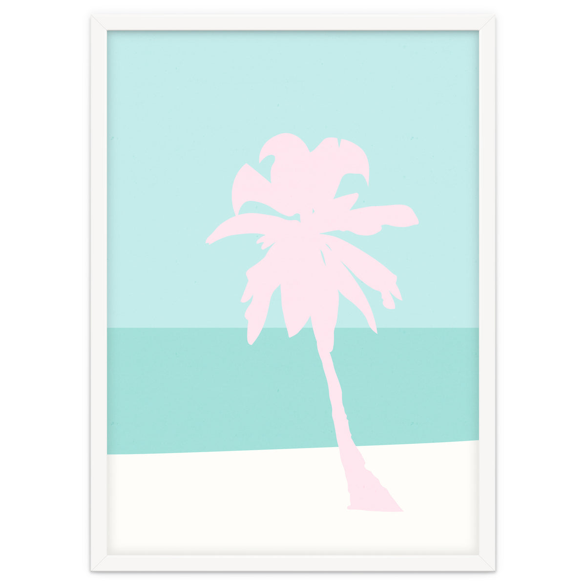 Minimal Palm Tree - Turquoise Coast