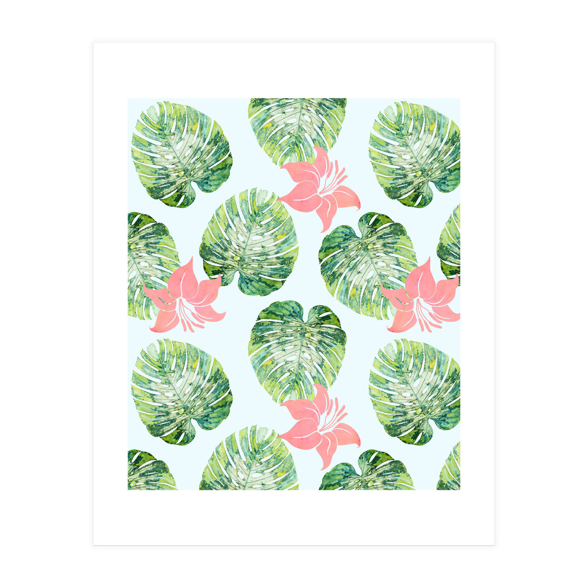 Monstera + Pink (Print Only)