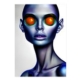 Strange Alien Woman Portrait Face AI Art (Print Only) thumbnail