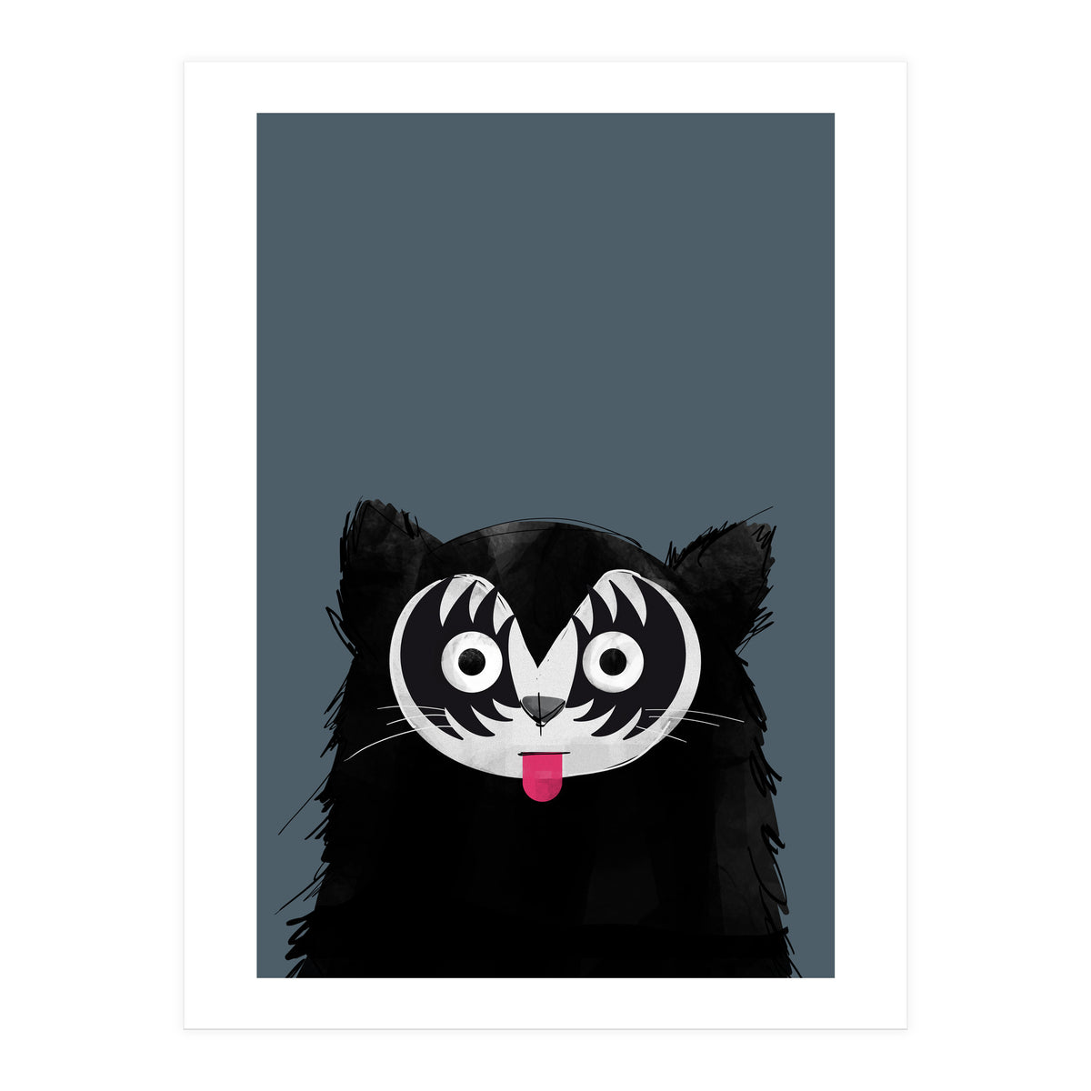 Doozal Cat Kiss (Print Only)