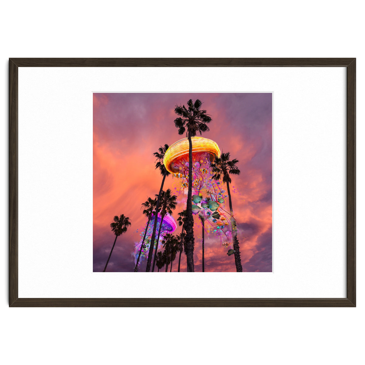 Electric Jellyfish in Palm Trees