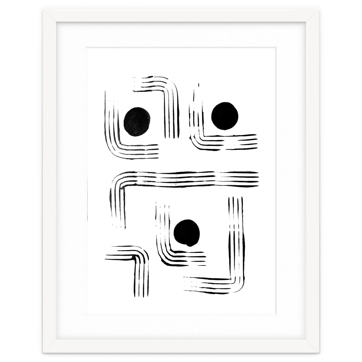 Mid-century Modern Monochrome Print #2