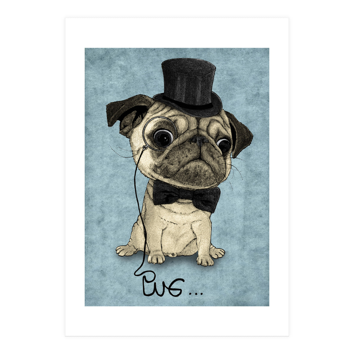 Pug, Gentle Pug (Print Only)