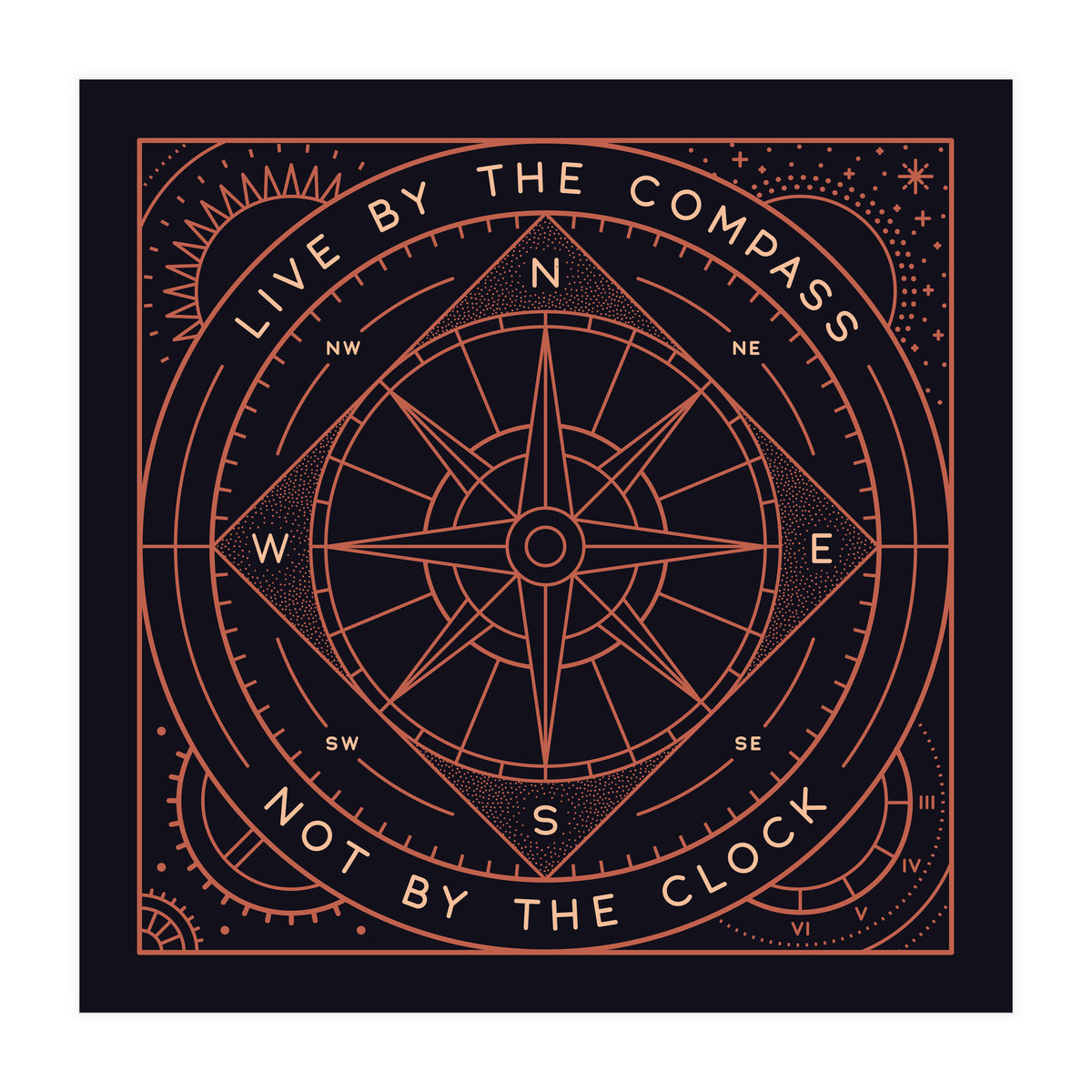 Live By The Compass (Print Only)