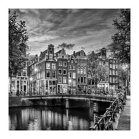 AMSTERDAM Idyllic impression from Singel | Monochrome (Print Only)