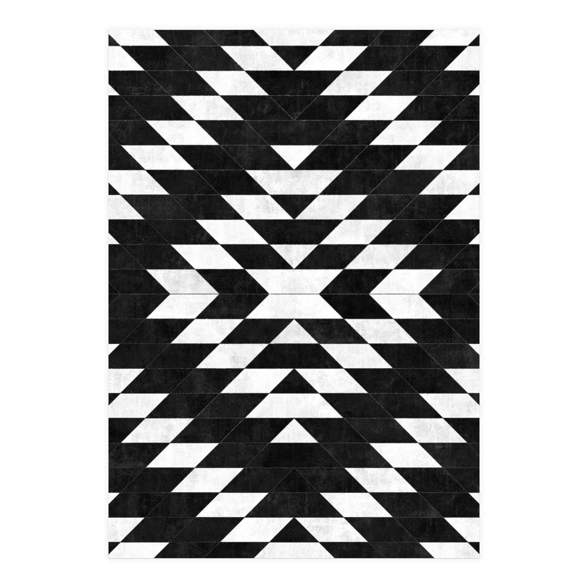 Urban Tribal Pattern No.14 - Aztec - Black Concrete (Print Only)