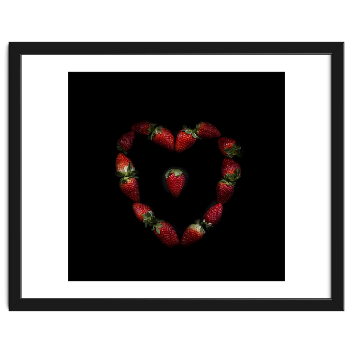 Heart of strawberries