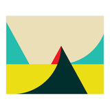 Geometric shapes No. 7 - yellow, turquoise, green & red (Print Only) thumbnail