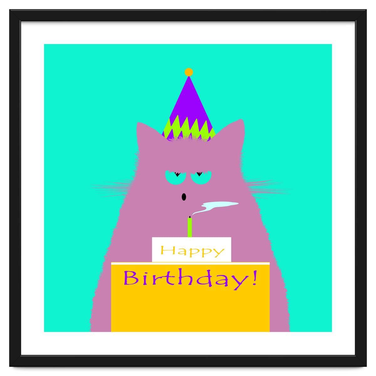 Birthday Lilac Cat