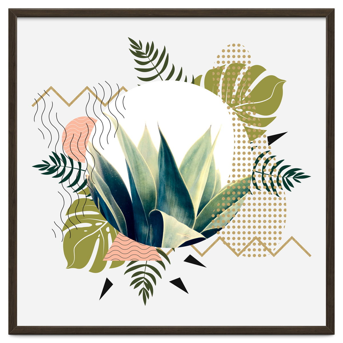 Abstract geometrical and botanical shapes