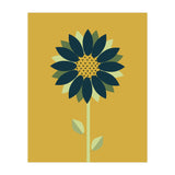 Scandinavian Folk Minimalist Flower Yellow Mustard (Print Only) thumbnail