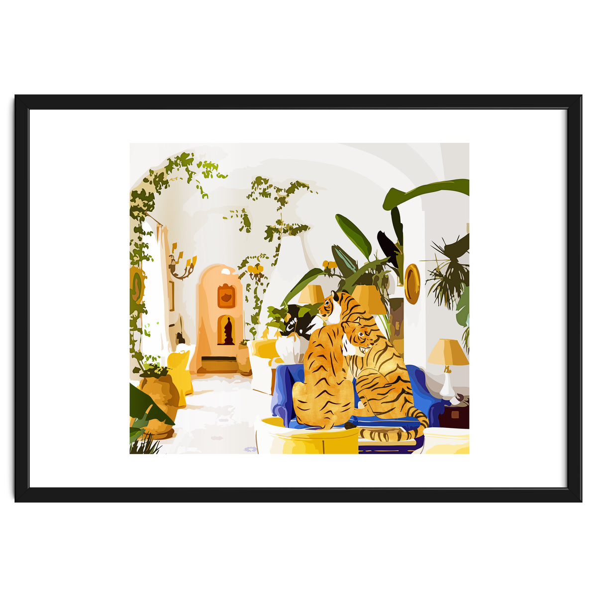 Tiger Reserve Villa | Bohemian Tropical Jungle Décor | Pastel Honeymoon Couple Love Wildlife