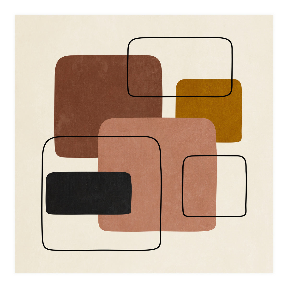 GEOMETRIC SHAPES - TERRACOTTA (Print Only)