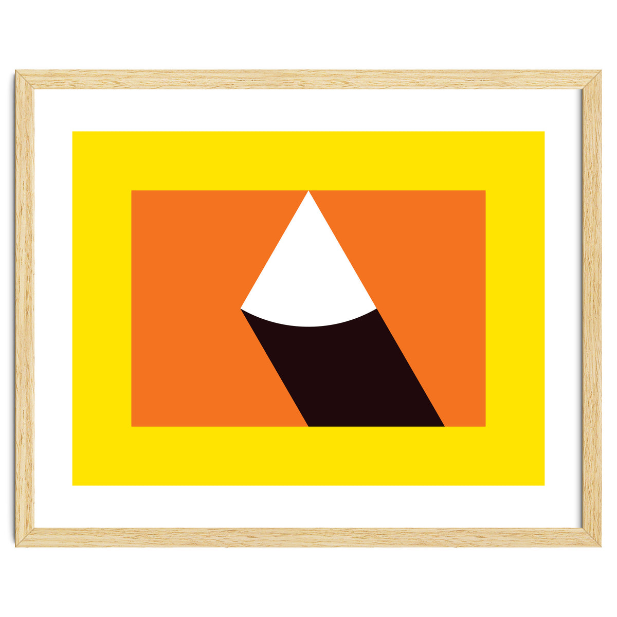 Geometric Shapes No. 47 - orange, black & yellow