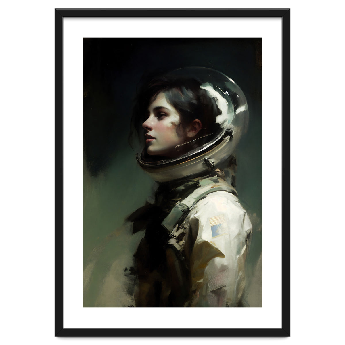 Gothic Astronaut Moody Dark Painting
