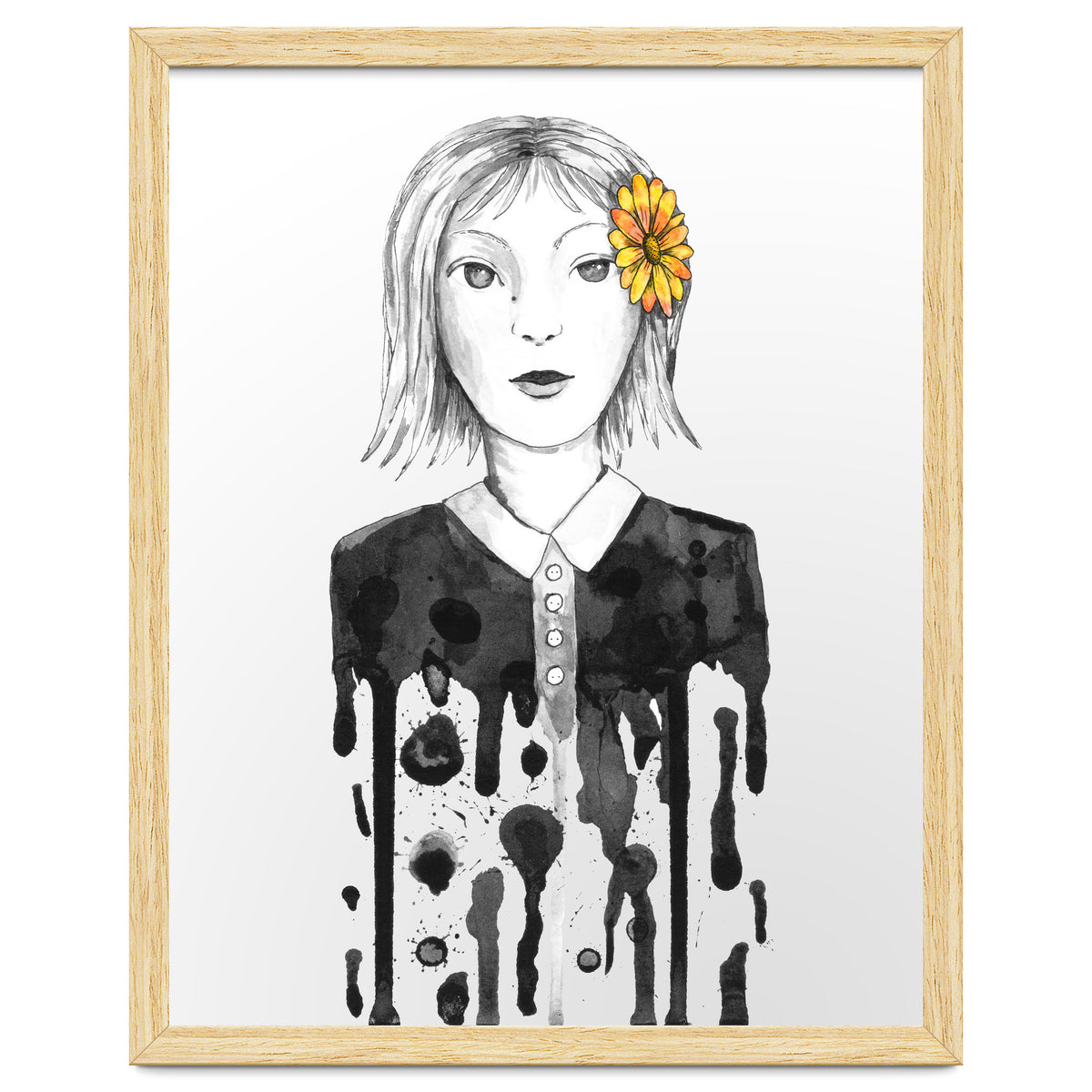 Flower dripping girl