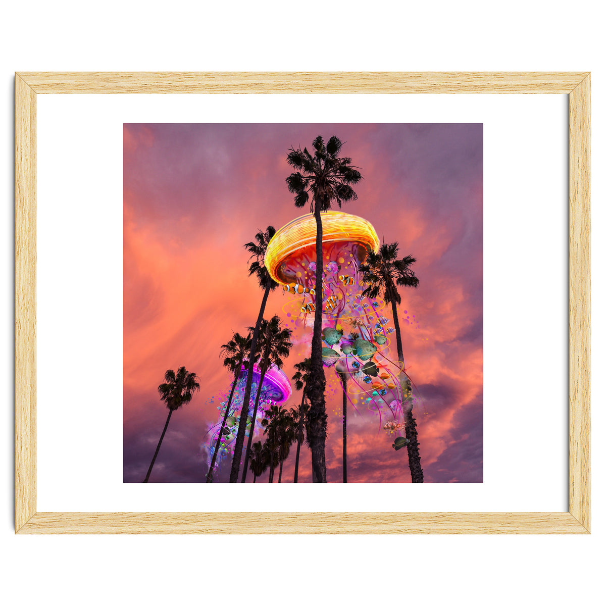 Electric Jellyfish in Palm Trees