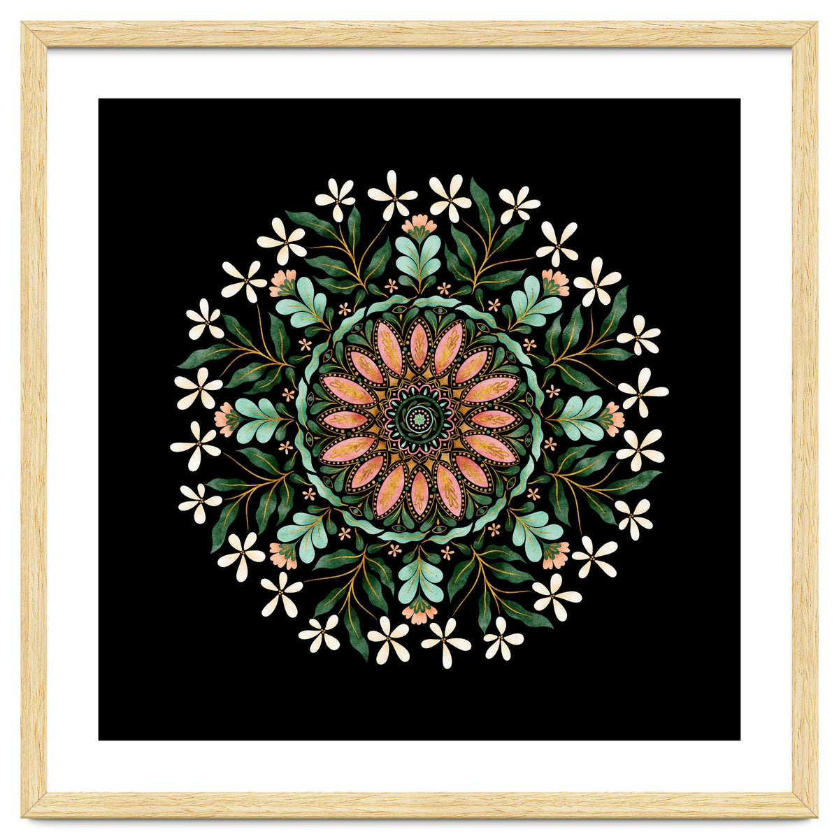 Floral Mandala | Black