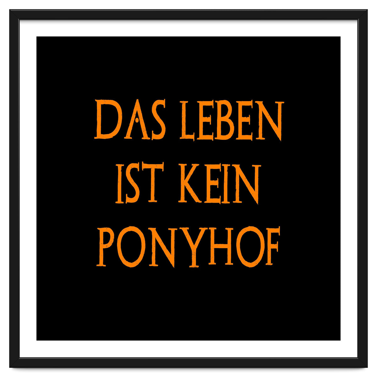 Das Leben Ist kein ponyhof - German sayings