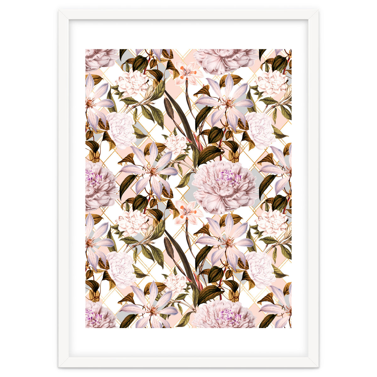 Pink flowering in geometric