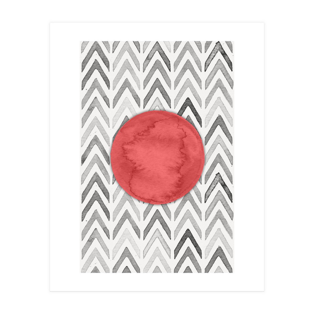 Red Bubble Chevron Pattern (Print Only)