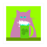Saint Patrick's Day Lilac Cat  (Print Only) thumbnail