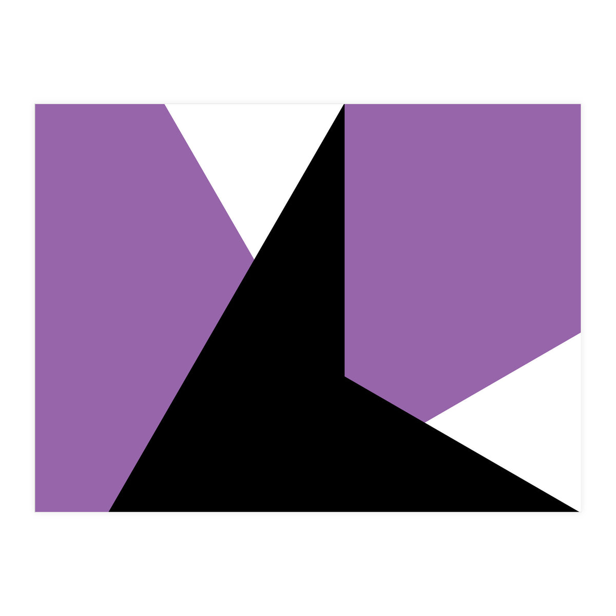 Geometric Shapes No. 64 - purple & black (Print Only)