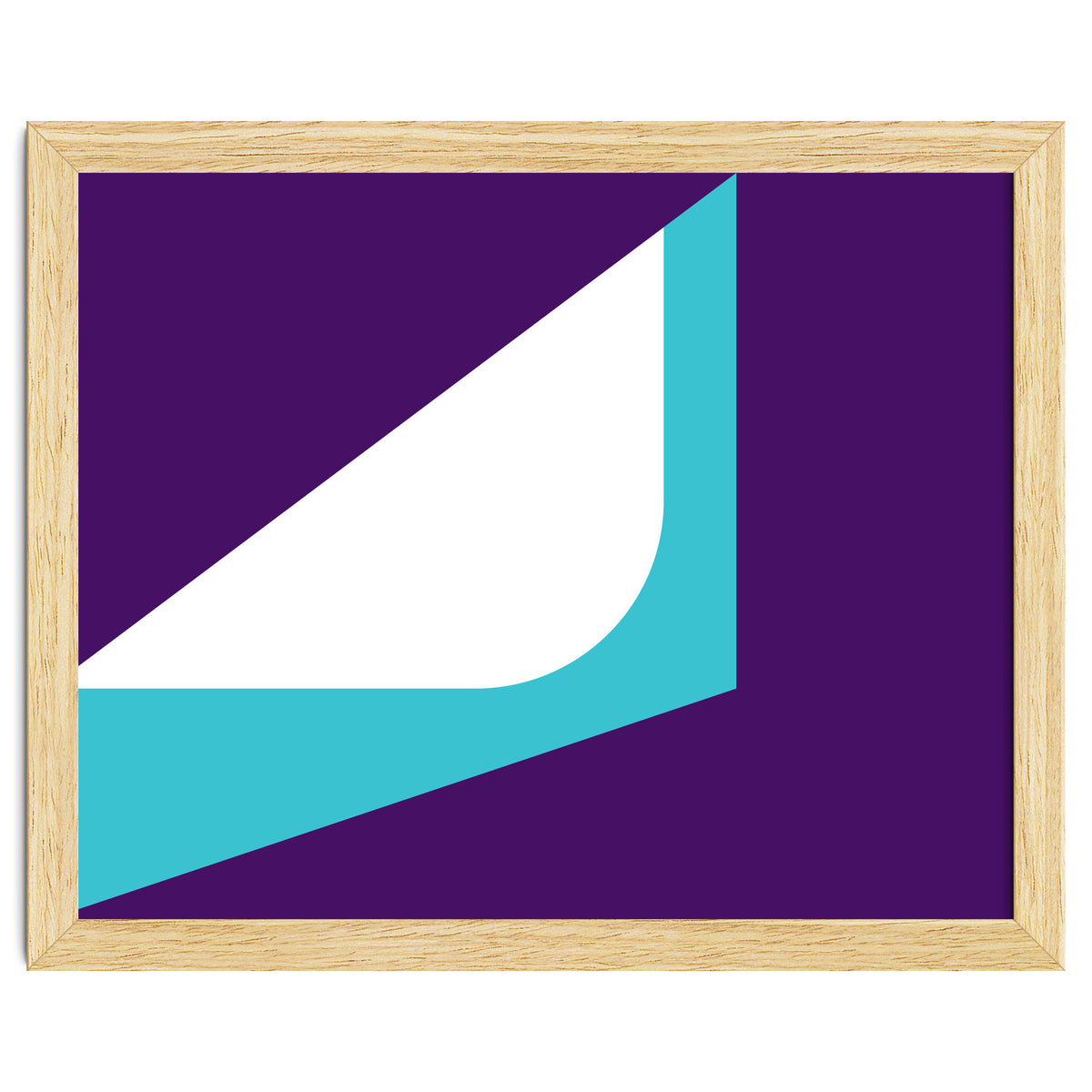 Geometric Shapes No. 22 - teal & purple