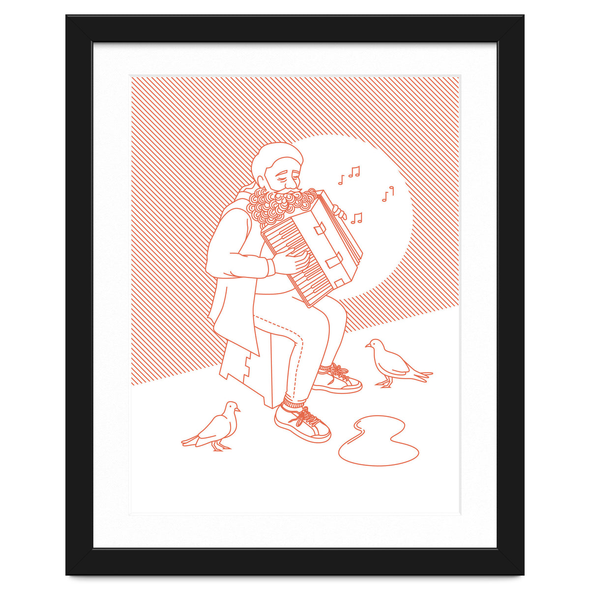 "For Love Not Money" in Orange