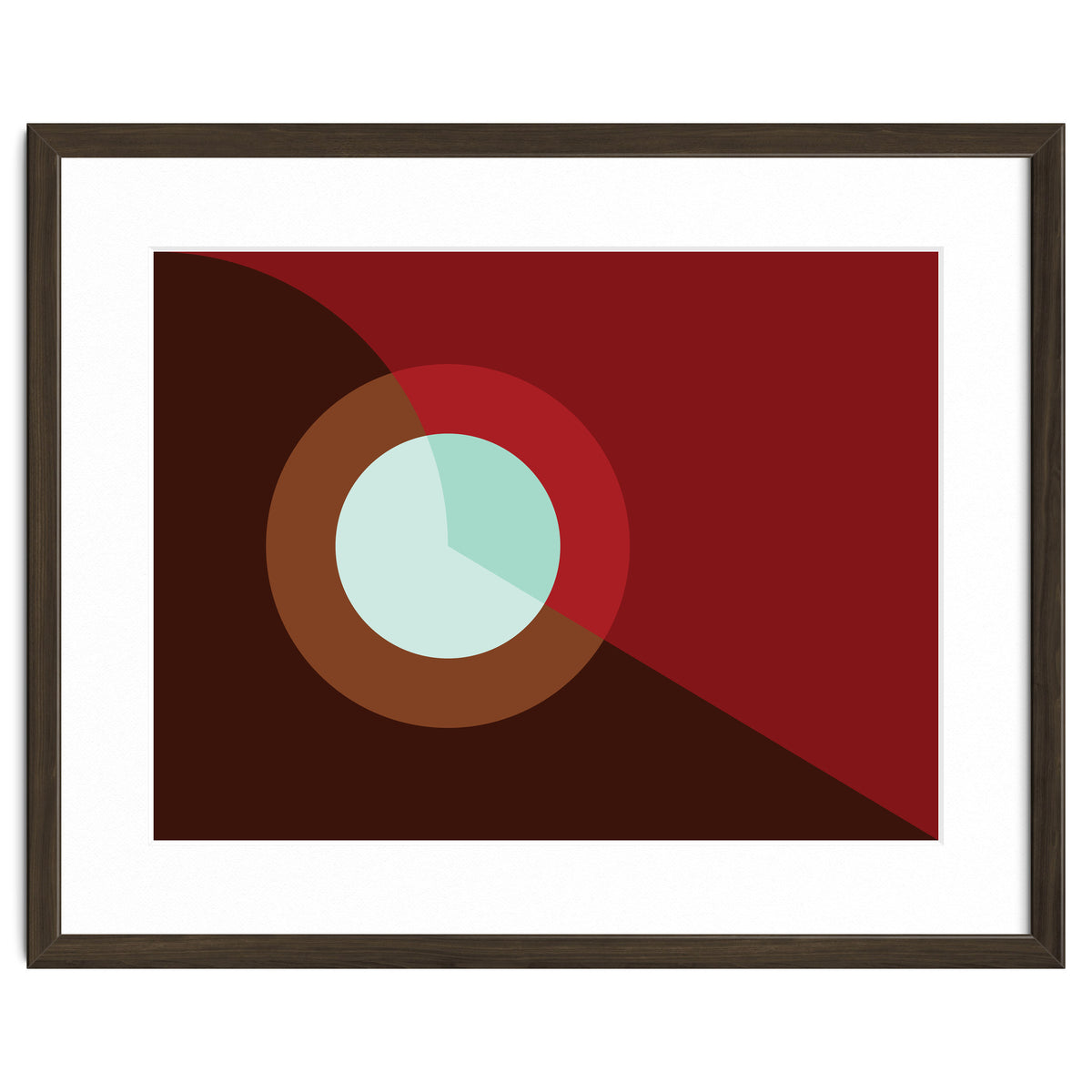 Geometric Shapes No. 2 - deep reds & turquoise