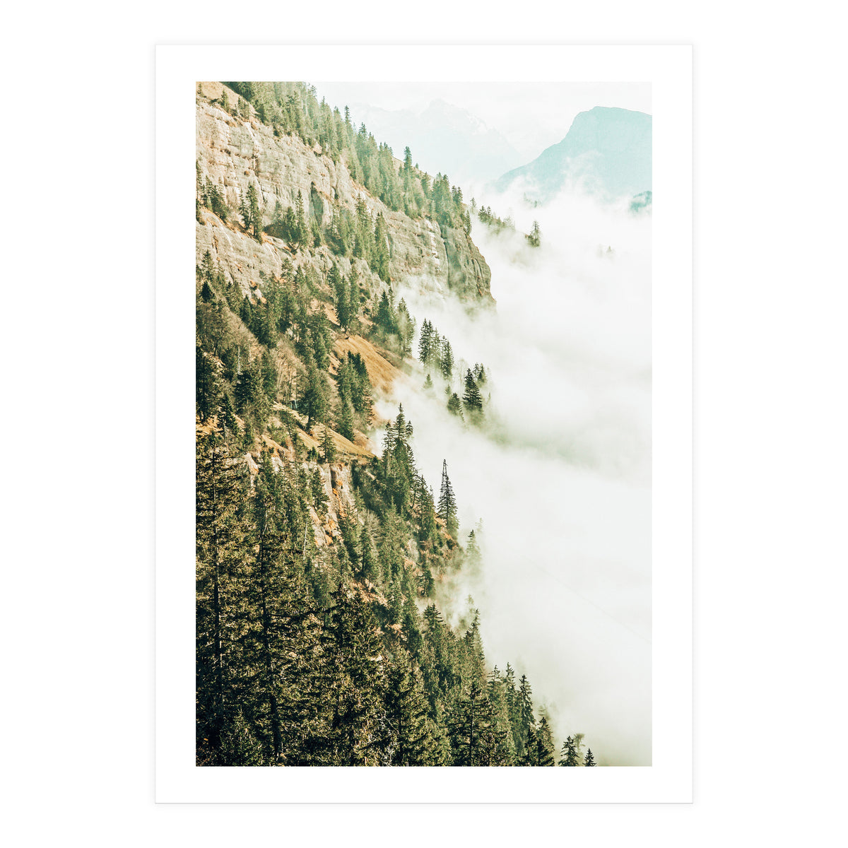Hills And Fog (Print Only)