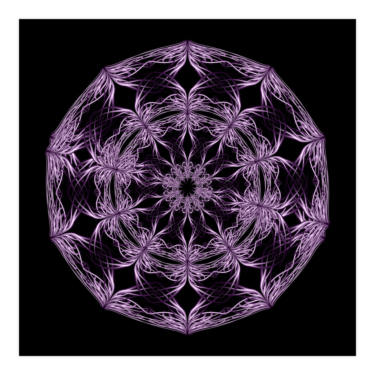 Mandala purple and black (Print Only)