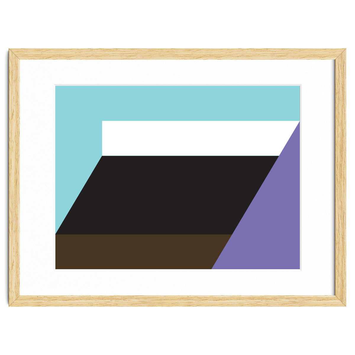 Geometric Shapes No. 34 - purple, blue & black