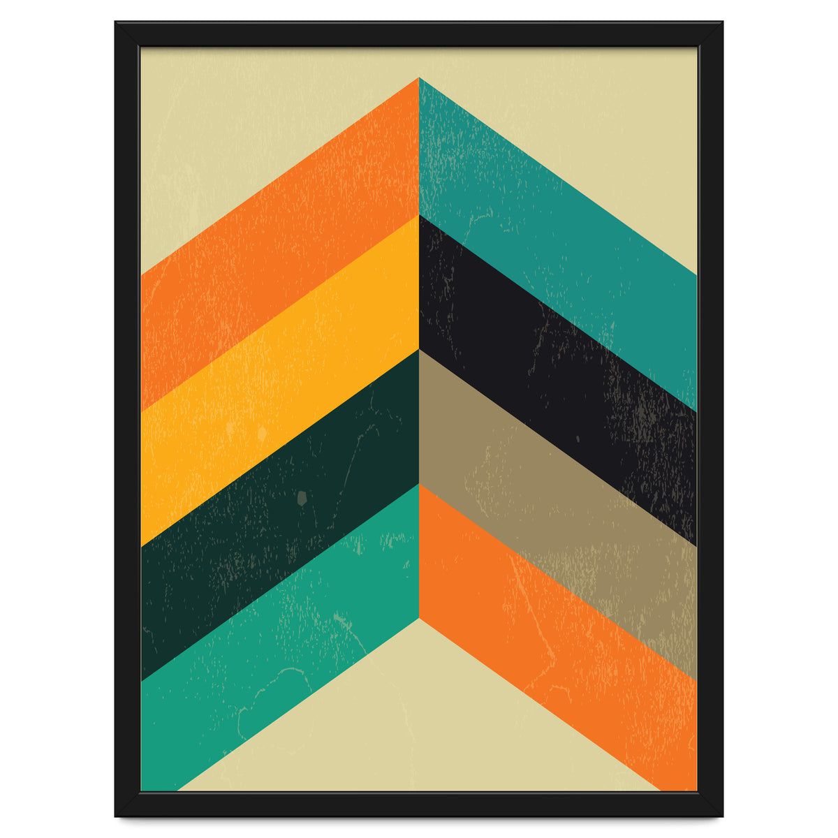Mid Century Chevron Retro Pop Art