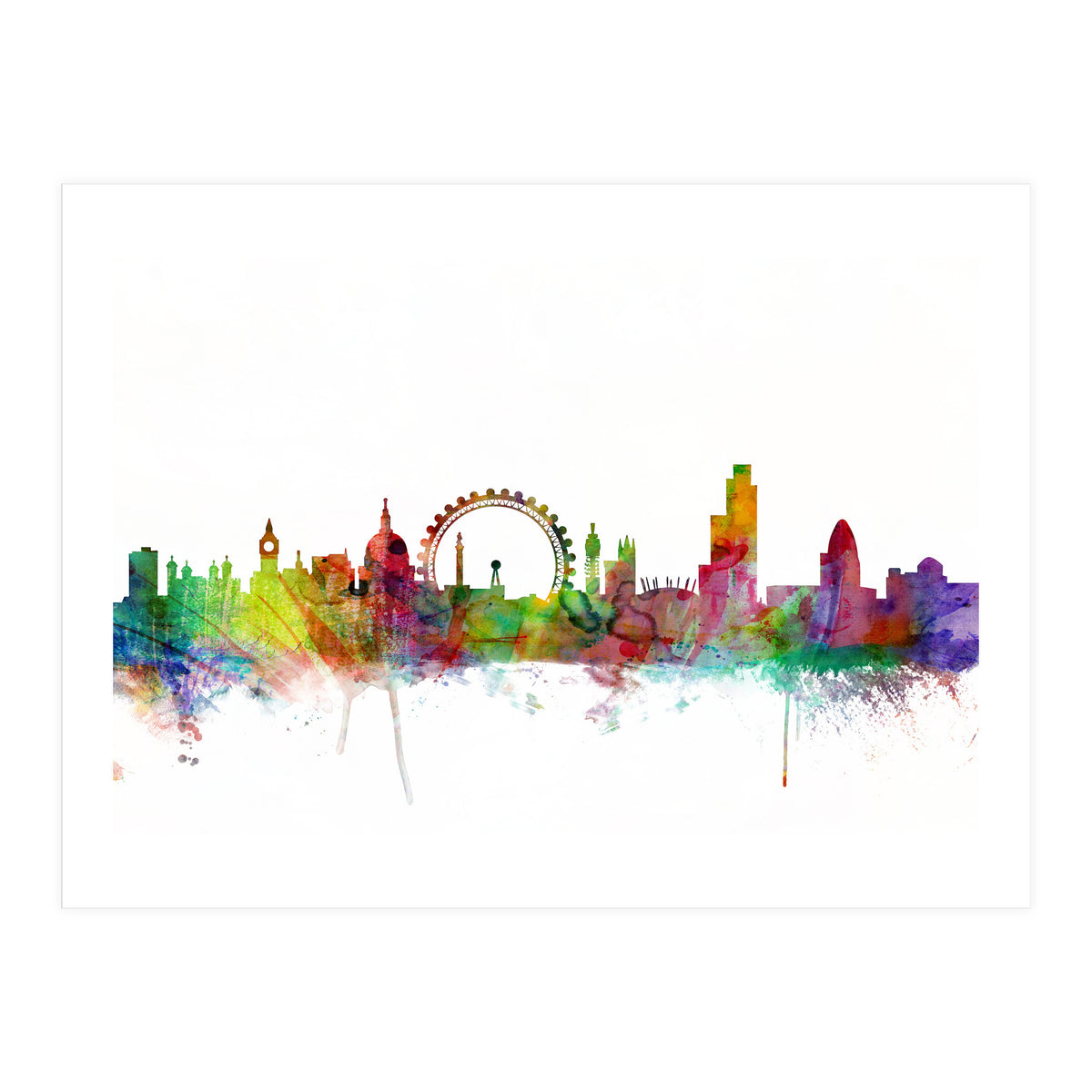 London England Skyline (Print Only)